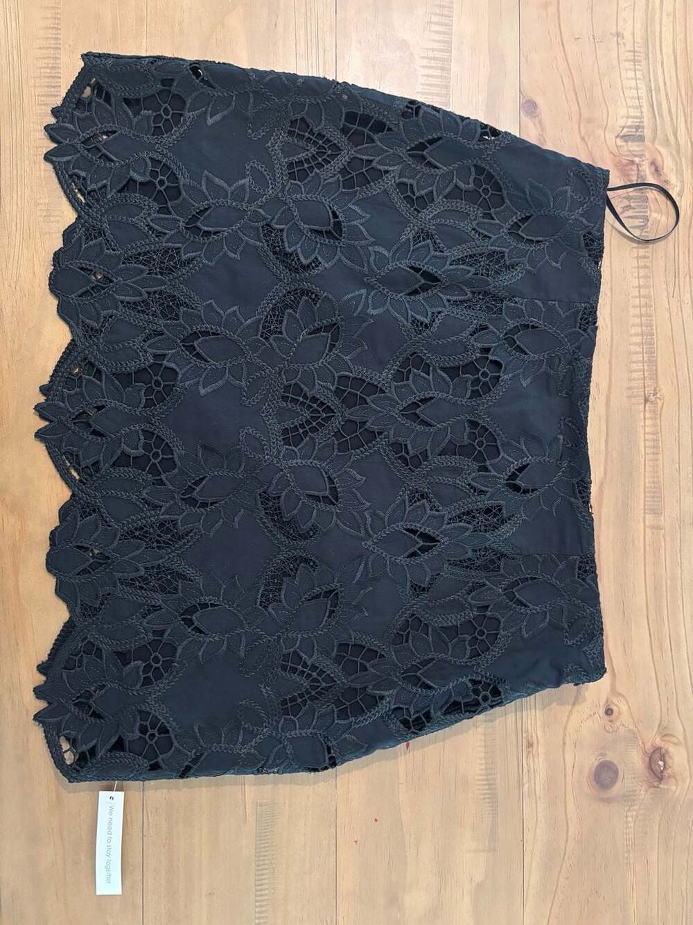 Z Supply Siren Lace Mini Skirt Black Size Large New with Tags